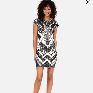 Express Art Deco sequined dress